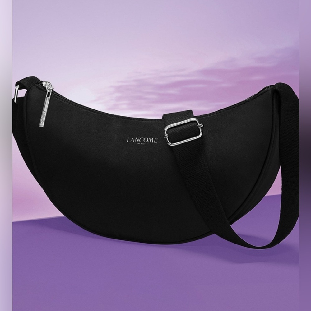 Lancôme Black Nylon Shoulder Purse Bag